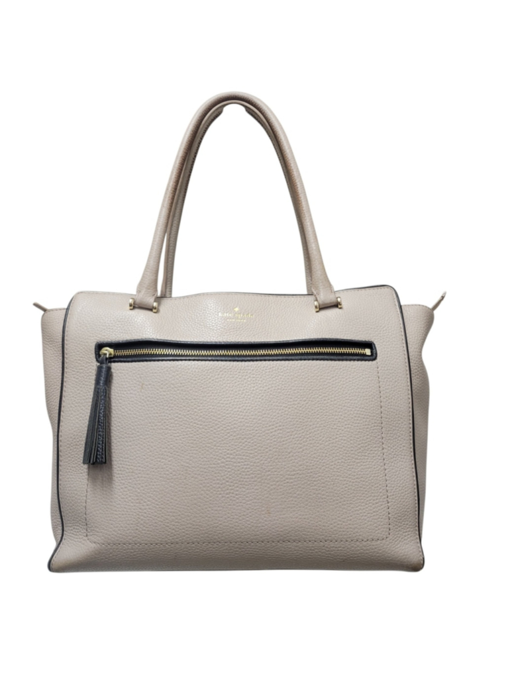 Kate Spade Leather Tan Beige Double Strap Chester Street Allyn Satchel Handbag